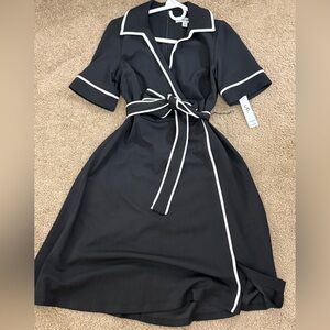 Black Dress with White Trim